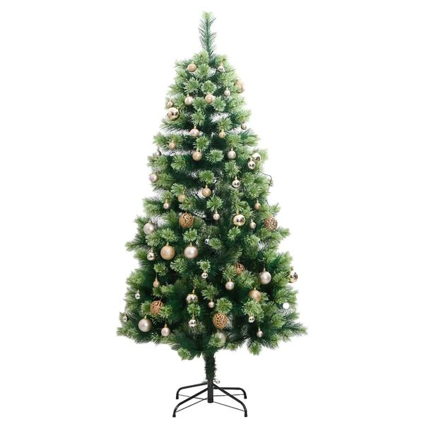 vidaXL Sapin de No&euml;l artificiel articul&eacute; 150 LED et boules 150 cm