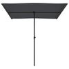 vidaXL Parasol de jardin avec mât en aluminium 2x1,5 m Anthracite