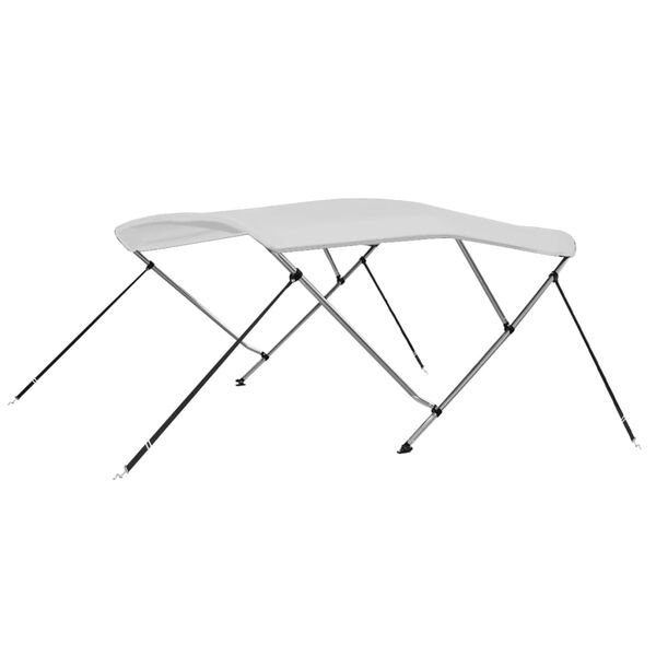 vidaXL Auvent bimini &agrave; 3 arceaux Blanc 183x140x137 cm