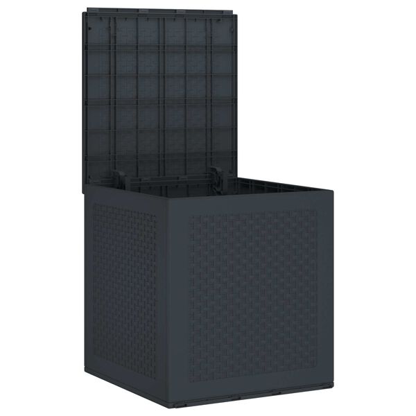 vidaXL Bo&icirc;te de rangement Anthracite 55 x 53 x 57 cm Polypropyl&egrave;ne