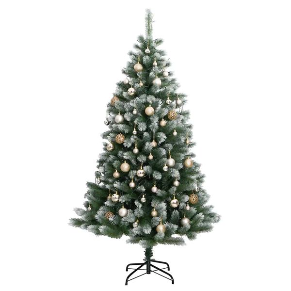 vidaXL Sapin de No&euml;l artificiel articul&eacute; 150 LED et boules 150 cm
