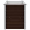 vidaXL Lit sur&eacute;lev&eacute; de jardin Marron 160x40x45 cm Acier galvanis&eacute;