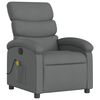 vidaXL Fauteuil inclinable de massage gris fonc&eacute; tissu