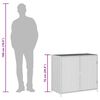 vidaXL Armoire de rangement de jardin beige 83x45x76 cm r&eacute;sine tress&eacute;e