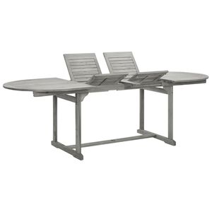 vidaXL Table &agrave; d&icirc;ner de jardin (160-240)x100x75cm Bois d'acacia massif