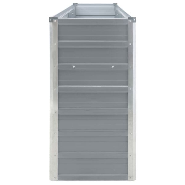 vidaXL Jardini&egrave;re 320x40x77 cm Acier galvanis&eacute; Gris