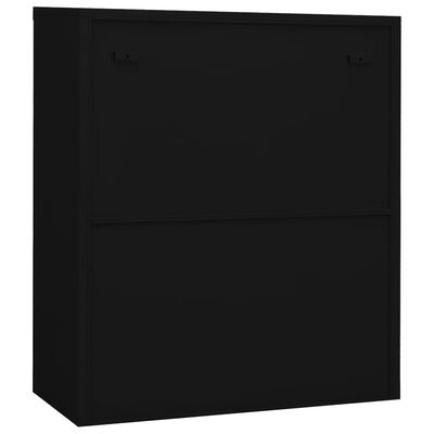 vidaXL Armoire de bureau Noir 90x40x105 cm Acier