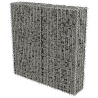 vidaXL Mur à gabion avec couvercles Acier galvanisé 100x20x100 cm