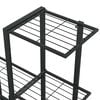 vidaXL Support pour plantes 94,5x25x88 cm Noir M&eacute;tal