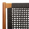 vidaXL Mobilier de jardin Noir 122 x 78 x 73cm Bois d'acacia massif