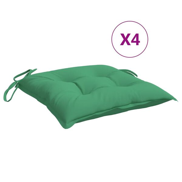 vidaXL Coussins de chaise lot de 4 vert 50x50x7 cm tissu oxford