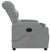 vidaXL Fauteuil de massage inclinable gris clair tissu