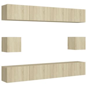 vidaXL Ensemble de meubles TV 6 pcs Ch&ecirc;ne sonoma Bois d'ing&eacute;nierie
