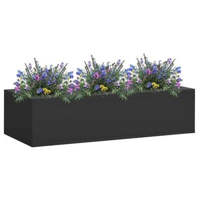 vidaXL Boîte à fleurs de bureau Anthracite 90x40x23 cm Acier