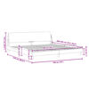 vidaXL Cadre de lit Dover gris clair 193x203 cm tissu