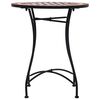 vidaXL Table de bistro mosa&iuml;que Marron 60 cm C&eacute;ramique