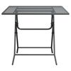 vidaXL Table de jardin 80x80x72 cm Maille m&eacute;tallique Anthracite
