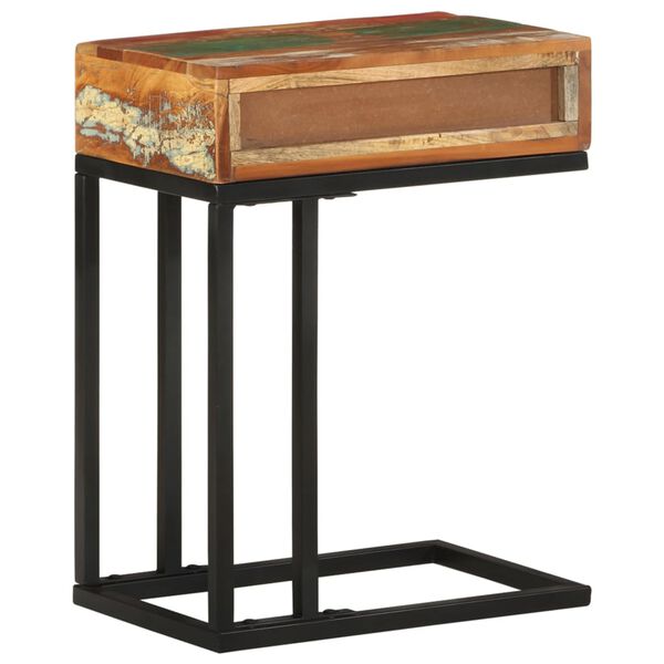 vidaXL Table d'appoint en U 45x30x61 cm Bois de r&eacute;cup&eacute;ration massif