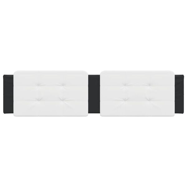 vidaXL Coussin de tête de lit Zadar blanc et noir 193 cm similicuir