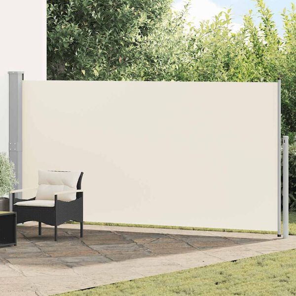 vidaXL Auvent lat&eacute;ral r&eacute;tractable 160 x 500 cm Cr&egrave;me