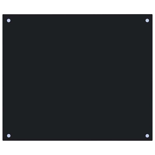 vidaXL Dosserets de cuisine 2 pcs noir 70x60 cm verre tremp&eacute;