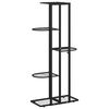 vidaXL Support pour plantes 5 niveaux 43x22x98 cm Noir M&eacute;tal