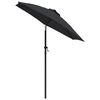 vidaXL Parasol Noir 200x224 cm Aluminium