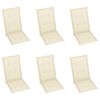 vidaXL Chaises pliables de jardin lot de 6 avec coussins Bois d'acacia