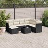 vidaXL Salon de jardin 8 pcs avec coussins noir r&eacute;sine tress&eacute;e