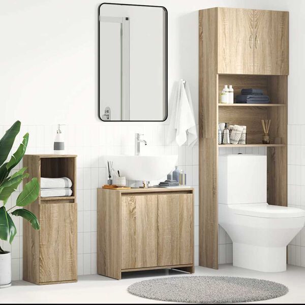 vidaXL Armoire de salle de bain Ch&ecirc;ne sonoma Bois d'ing&eacute;nierie