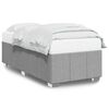 vidaXL Cadre de lit sans matelas gris clair double tissu