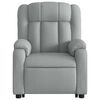 vidaXL Fauteuil inclinable de massage &eacute;lectrique gris clair tissu