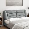 vidaXL Coussin de t&ecirc;te de lit Hvar gris clair 152 cm tissu