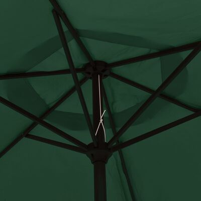 vidaXL Parasol vert 3 m mât en acier