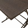 vidaXL Ensemble &agrave; manger de jardin et coussins 7 pcs marron poly rotin