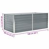 vidaXL Jardini&egrave;re 160 x 80 x 45 cm Acier galvanis&eacute; Gris