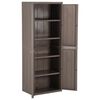 vidaXL Armoire de rangement jardin Marron 65x45x172 cm PP Aspect bois