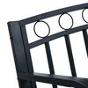 vidaXL Banc de jardin 125 cm Noir Acier