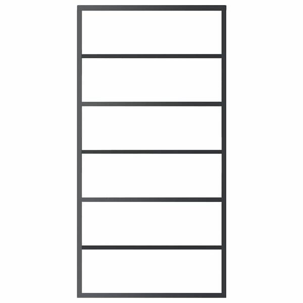 vidaXL Porte coulissante Verre ESG et aluminium 102x205 cm Noir
