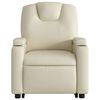 vidaXL Fauteuil inclinable de massage cr&egrave;me similicuir