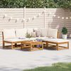 vidaXL Salon de jardin 6 pcs avec coussins bois d'acacia solide