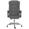 vidaXL Fauteuil inclinable de bureau gris foncé tissu