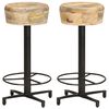 vidaXL Tabourets de bar lot de 2 66 cm bois de manguier massif
