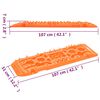 vidaXL Planches de traction 2 pc Orange 107x31x7 cm Nylon