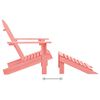 vidaXL Chaise de jardin Adirondack avec pouf bois de sapin solide rose