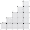 vidaXL Organiseur de rangement en cube avec 15 cubes et portes en PP transparent