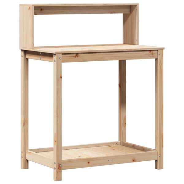 vidaXL Table de rempotage et &eacute;tag&egrave;res 82,5x50x109,5 cm bois massif pin
