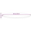 vidaXL Dessus de table &Oslash;90x2,5 cm Bois de pin massif