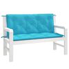 vidaXL Coussins de banc de jardin lot de 2 turquoise 120x50x7 cm tissu