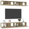 vidaXL Meubles TV 4 pcs Ch&ecirc;ne sonoma 100x30x30 cm Bois d'ing&eacute;nierie